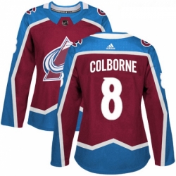 Womens Adidas Colorado Avalanche 8 Joe Colborne Authentic Burgundy Red Home NHL Jersey 