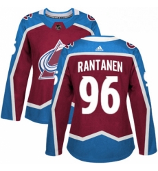 Womens Adidas Colorado Avalanche 96 Mikko Rantanen Premier Burgundy Red Home NHL Jersey 