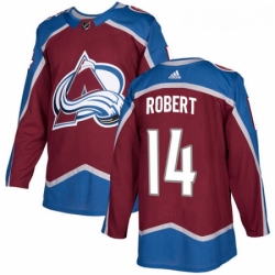 Youth Adidas Colorado Avalanche 14 Rene Robert Authentic Burgundy Red Home NHL Jersey 