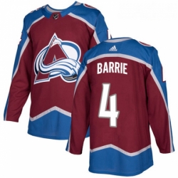 Youth Adidas Colorado Avalanche 4 Tyson Barrie Authentic Burgundy Red Home NHL Jersey 