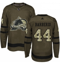 Youth Adidas Colorado Avalanche 44 Mark Barberio Premier Green Salute to Service NHL Jersey 