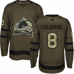 Youth Adidas Colorado Avalanche 8 Joe Colborne Premier Green Salute to Service NHL Jersey 