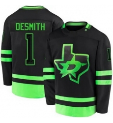 Men Dallas Stars Casey DeSmith #1 Hockey Stitched NHL Jersey Black