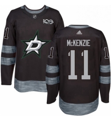 Mens Adidas Dallas Stars 11 Curtis McKenzie Premier Black 1917 2017 100th Anniversary NHL Jersey 