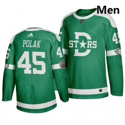 Stars 45 Roman Polak Green 2020 Winter Classic Adidas Jersey