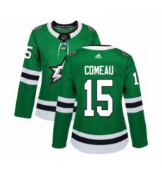 Womens Adidas Dallas Stars 15 Blake Comeau Premier Green Home NHL Jersey 