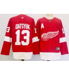 Men Detroit Red Wings 13 Pavel Datsyuk Red 2024 25 Stitched Jersey