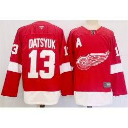 Men Detroit Red Wings 13 Pavel Datsyuk Red 2024 25 Stitched Jersey