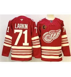 Men Detroit Red Wings 71 Dylan Larkin Red 2025 26 With C Patch Centennial Premium Stitched Hockey Jersey Men Detroit Red Wings 71 Dylan Larkin Red 2025 26 With C Patch Centennial Premium Stitched Hockey Jersey