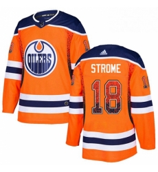 Mens Adidas Edmonton Oilers 18 Ryan Strome Authentic Orange Drift Fashion NHL Jersey 