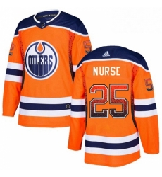 Mens Adidas Edmonton Oilers 25 Darnell Nurse Authentic Orange Drift Fashion NHL Jersey 