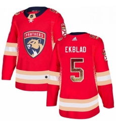 Mens Adidas Florida Panthers 5 Aaron Ekblad Authentic Red Drift Fashion NHL Jersey 