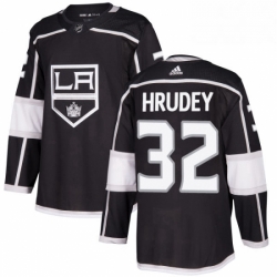 Mens Adidas Los Angeles Kings 32 Kelly Hrudey Premier Black Home NHL Jersey 