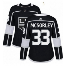 Womens Adidas Los Angeles Kings 33 Marty Mcsorley Authentic Black Home NHL Jersey 