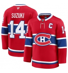 Men Montreal Canadiens Active Player Custom Red 2024 25 Home Stitched Hockey Jersey