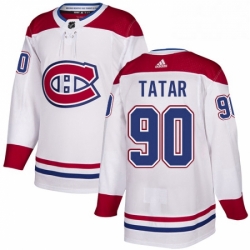 Mens Adidas Montreal Canadiens 90 Tomas Tatar Authentic White Away NHL Jersey 