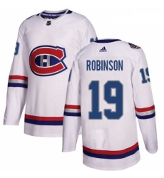 Youth Adidas Montreal Canadiens 19 Larry Robinson Authentic White 2017 100 Classic NHL Jersey 