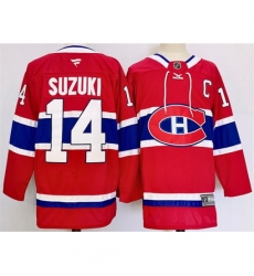 Youth Montreal Canadiens 14 Nick Suzuki Red 2024 25 Stitched Jersey