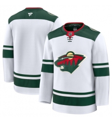 Men Minnesota Wild Blank White 2024 25 Away Stitched Hockey Jersey