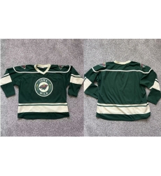 Men Minnesota Wild Green Stitched Hockey Jersey