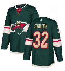 Mens Adidas Minnesota Wild 32 Alex Stalock Premier Green Home NHL Jersey 