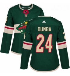 Womens Adidas Minnesota Wild 24 Matt Dumba Authentic Green Home NHL Jersey 