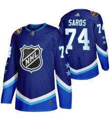 Men Nashville Predators 74 Juuse Saros 2022 All Star Blue Stitched Jersey