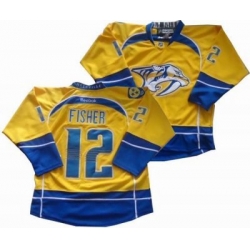 Nashville Predators #12 Mike Fisher Yellow Jersey