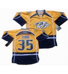 Nashville Predators 35 Pekka Rinne yellow jerseys