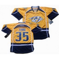 Nashville Predators 35 Pekka Rinne yellow jerseys