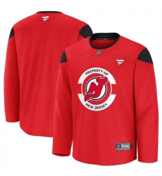 Men New Jersey Devils Red 2024 25 Team Practice Stitched Hockey Jersey