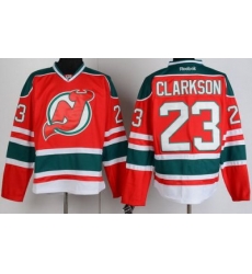 New Jersey Devils 23 David Clarkson Red Green Hockey NHL Jerseys