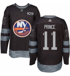 Mens Adidas New York Islanders 11 Shane Prince Authentic Black 1917 2017 100th Anniversary NHL Jersey 