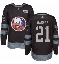 Mens Adidas New York Islanders 21 Chris Wagner Premier Black 1917 2017 100th Anniversary NHL Jersey 