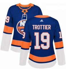 Womens Adidas New York Islanders 19 Bryan Trottier Authentic Royal Blue Home NHL Jersey 