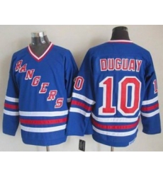 New York Rangers #10 Ron Duguay Blue CCM Heroes of Hockey Alumni Stitched NHL Jersey