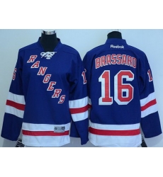 Rangers #16 Derick Brassard Blue Home Stitched Youth NHL Jersey