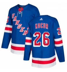 Youth Adidas New York Rangers 26 Joe Kocur Premier Royal Blue Home NHL Jersey 