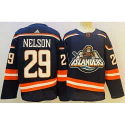 Youth New York Islanders #29 Brock Nelson 2022 Navy Reverse Retro 2.0 Stitched Jersey