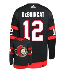 Men Ottawa Senators 12 Alex DeBrincat 2021 Black Stitched Home Jersey