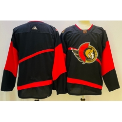 Men Ottawa Senators Blank Black 2022 23 Reverse Black Stitched Jersey