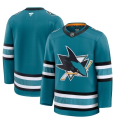 Men San Jose Sharks Blank Teal 2024 25 Home Stitched Hockey Jersey