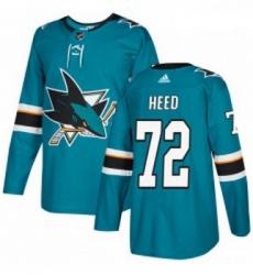 Youth Adidas San Jose Sharks 72 Tim Heed Premier Teal Green Home NHL Jersey 