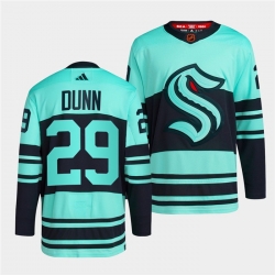 Men Seattle Kraken 29 Vince Dunn Ice Blue 2022 23 Reverse Retro Stitched Jersey