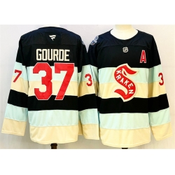 Men Seattle Kraken 37 Yanni Gourde Deep Sea Blue Winter Classic With A Patch Stitched Hockey Jersey