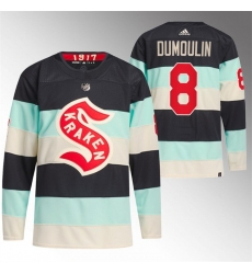 Men Seattle Kraken 8 Brian Dumoulin 2024 Deep Sea Blue Winter Classic Stitched Jersey