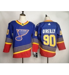 Blues 90 Ryan O 27Reilly Blue Adidas Jersey