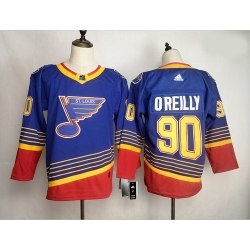 Blues 90 Ryan O 27Reilly Blue Adidas Jersey