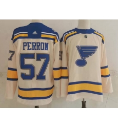 Men St Louis Blues 57 David Perron Cream 2022 Winter Classic Authentic Jersey