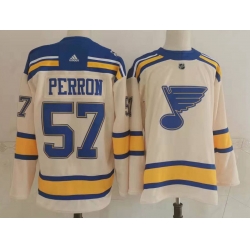 Men St Louis Blues 57 David Perron Cream 2022 Winter Classic Authentic Jersey